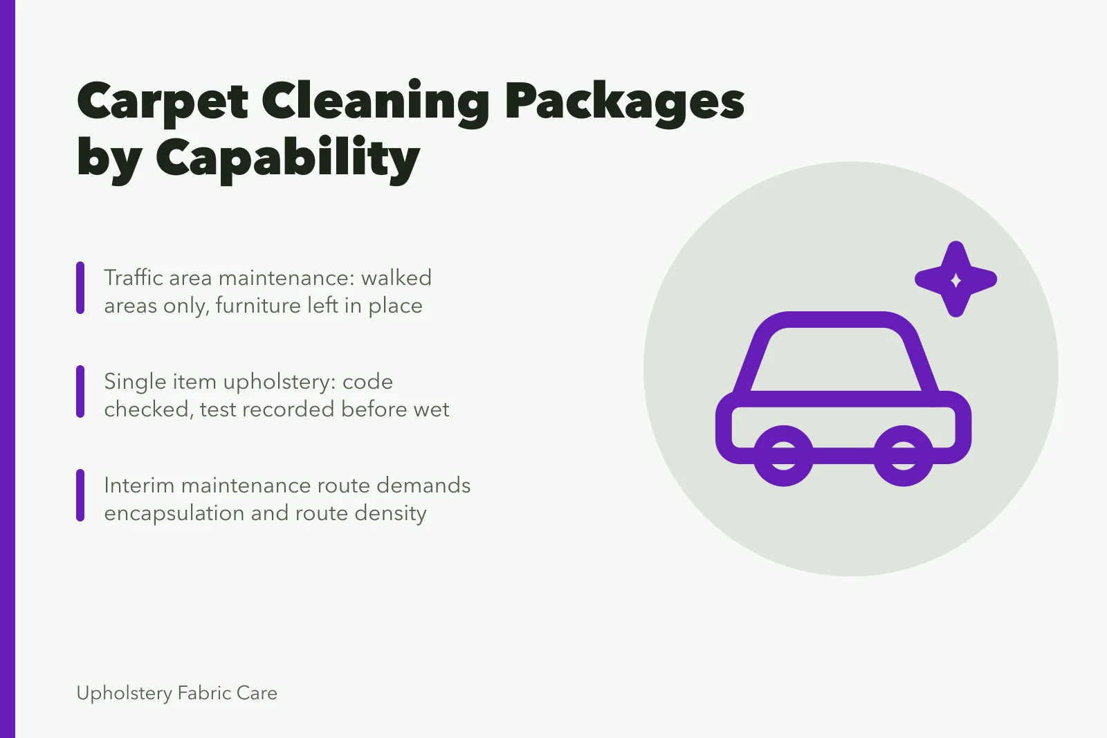 Carpet cleaning service packages described by staffing and equipment demands. What to put in a carpet cleaning business package in 2027
