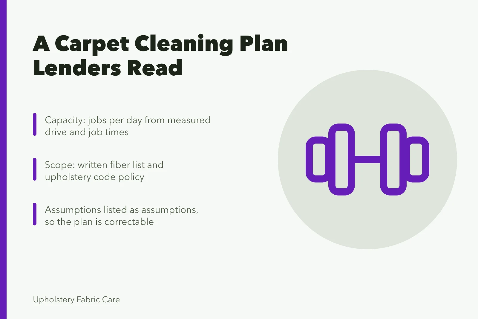Card outlining carpet cleaning business plan sections lenders check. A carpet cleaning business plan lenders take seriously, explained