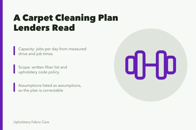 Card outlining carpet cleaning business plan sections lenders check. A carpet cleaning business plan lenders take seriously, explained