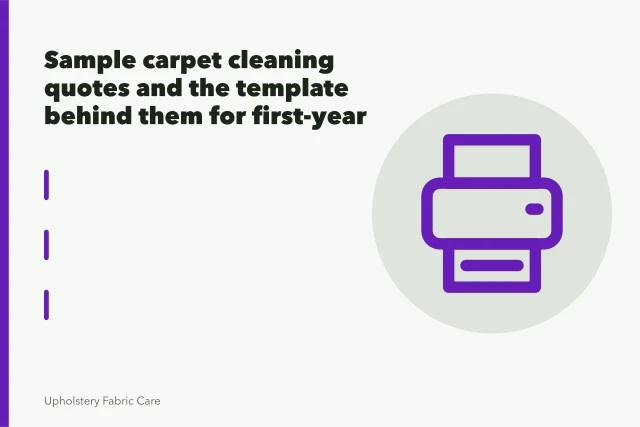 Carpet cleaning wand and hose on wet carpet after extraction. Sample carpet cleaning quotes and the template behind them for first-year owners
