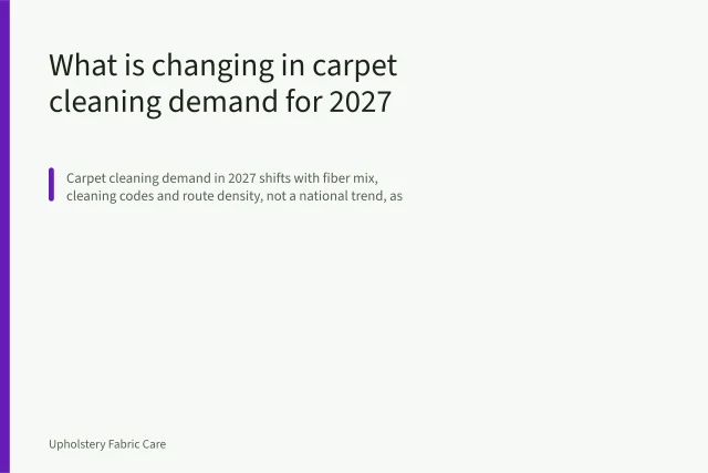 What is changing in carpet cleaning demand for 2027. What is changing in carpet cleaning demand for 2027