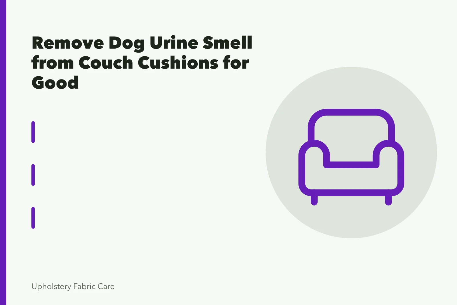 Pouring enzyme cleaner onto a stained couch cushion to remove dog urine odor. Remove Dog Urine Smell from Couch Cushions for Good