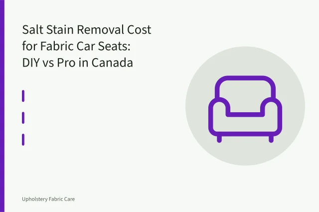 Soft brush cleaning dried white salt stains from grey fabric car seat. Salt Stain Removal Cost for Fabric Car Seats: DIY vs Pro in Canada