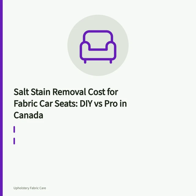 Soft brush cleaning dried white salt stains from grey fabric car seat. Salt Stain Removal Cost for Fabric Car Seats: DIY vs Pro in Canada