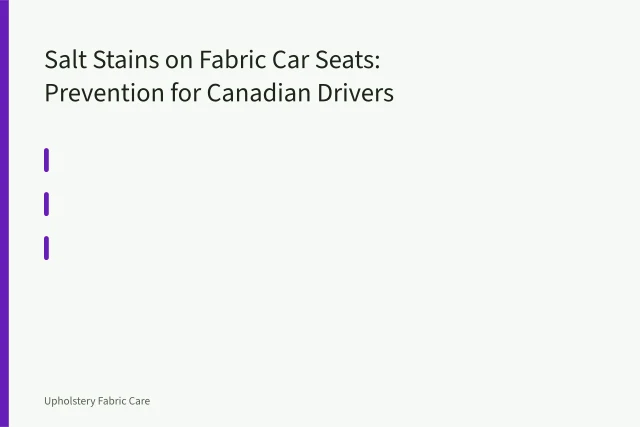 Raised-lip rubber car floor mat holding white road salt slush and brine. Salt Stains on Fabric Car Seats: Prevention for Canadian Drivers