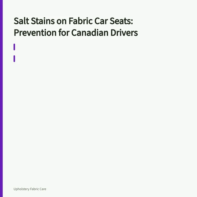 Raised-lip rubber car floor mat holding white road salt slush and brine. Salt Stains on Fabric Car Seats: Prevention for Canadian Drivers