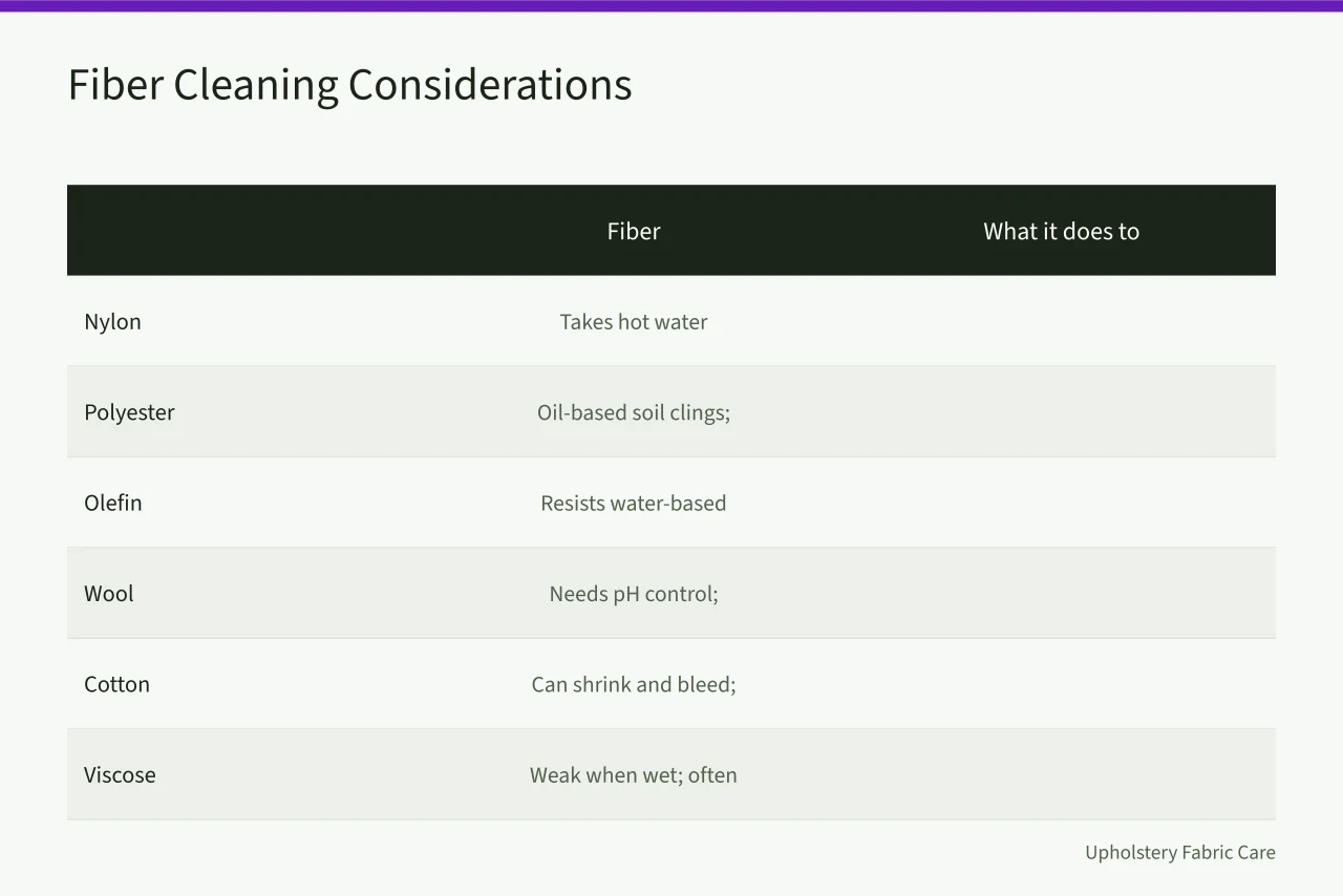 Table of carpet fibers and their cleaning implications (The margin math behind a carpet cleaning business for new owners)